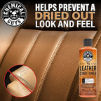 Chemical Guys Leather Cleaner and Conditioner Kit - 2 Bottles (4 oz Each), Car Cleaner and Conditioner, Safely Cleans & Condi