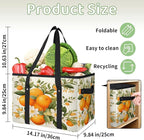 Reusable Grocery Bags Heavy Duty Shopping Bags Foldable Large Tote Bags with Long Handles & Hard Bottom