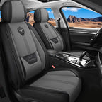LINGVIDO Car Seat Covers for Front Seats (2 Seats) - Premium Perforated Nappa Leather,Waterproof Shield, Omni-Adapt Fit for S