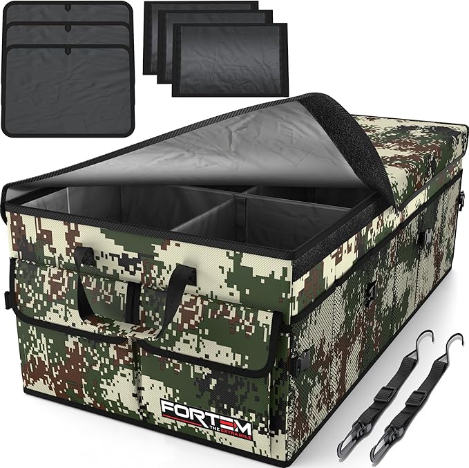 FORTEM Trunk Organizer For SUV Car Trunk Organizer, Foldable Storage, Car Accessories for Women Men, Collapsible Bag, Perfect C