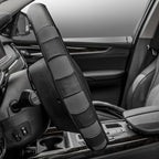 FH Group Universal Fit Genuine Leather Sport Gray Steering Wheel Cover Fits Most Cars, SUVs