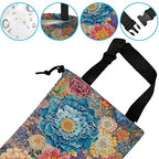 Car Trash Bag Hanging Blooming Flowers Car Trash Can Waterproof Garbage Bag Hanging for Car Back Seat