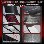 Ventilated Heart-Shaped Steering Wheel Cover with Anti-Slip Leather Grip. Compatible with Ford, Toyota, Honda, Nissan, and Ch