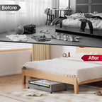 Yecaye Under Bed Storage with Wheels, 2 Pack Under Bed Storage Containers, Large Under Bed Rolling Storage with Clear Window 