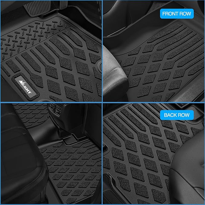 Nilight TPE Floor Mats for Dodge Ram 1500 2500 3500 Bench Seat Crew Cab 2013 2014 2015 2016 2017 2018 & Ram 1500 Classic 2019 2020 2021 2022 2023 2024 All Weather Custom Fit Heavy Duty Floor Liners
