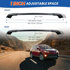 Roof Rack Cross Bars Compatible with Toyota RAV4 2013 2014 2015 2016 2017 2018 with Raised Side Rails Heavy Duty Aluminum Crossbars Black Luggage Carrier Rooftop Cargo