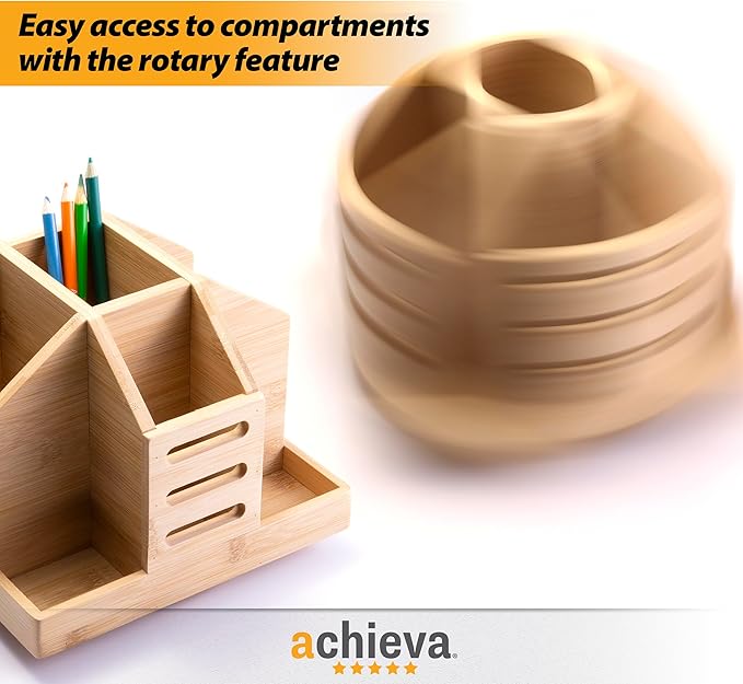 Achieva Bamboo Rotary Organizer (71007)