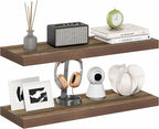 Furinno TANNA Floating Shelves for Wall Set of 2, 12 x 35 Wall Shelf, Wall Mounted Floating Shelf with Invisible Bracket, 2-i