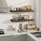 36 Inch Floating Shelves, 12" Deep Floating Shelf Wall Mounted, 36" Wall Shelves, Rustic Deep Bookshelf, Extra Deeper & Thick