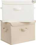 GRANNY SAYS Closet Storage Bins, Decorative Storage Boxes with Lids, Clothes Organizing Bins, Lidded Baskets for Toys, Clothi