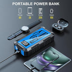 8000A Car Jump Starter, 12V Jump Starter Battery Pack (All Gas,up to 10.0L Diesel Engine) Jumper Cables Portable Lithium