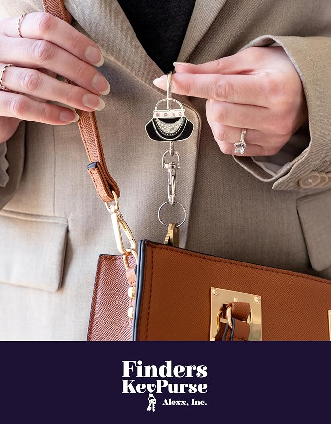 Women’s Bag Charm Key Finder, Car Keychain Hook, Cute Purse Organizer & Tote Bag Accessories, Gifts for Mom - Slim Pickings