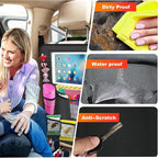 Car Backseat Organizer ，2 Pack Car Organizer Back Seat with 11" Tablet Holder, 10 Storage Pockets Seat Back Protectors Kick Mats for Kids Toddlers, Travel Accessories (Black)