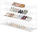 AOODA 4 Tier Long Metal Shoe Rack for Closet Wide Stackable Shoe Storage Organizer for Entryway, Bedroom, Floor, Holds 30 Pai