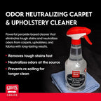 Griot's Garage Odor Neutralizing Carpet and Upholstery Cleaner for Car Floor Mats, Upholstery, Microfiber Seats, Household Fa