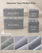 SONGMICS MAZIE Collection - 43 Inches Folding Storage Ottoman Bench, Ottoman Foot Rest, End of Bed Bench, Storage Chest, Load