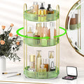 MOKANI 360 Rotating Makeup Organizer for Vanity, 3 Tier Adjustable Perfume Organizer for Dresser, Multi-Function Spinning Cos