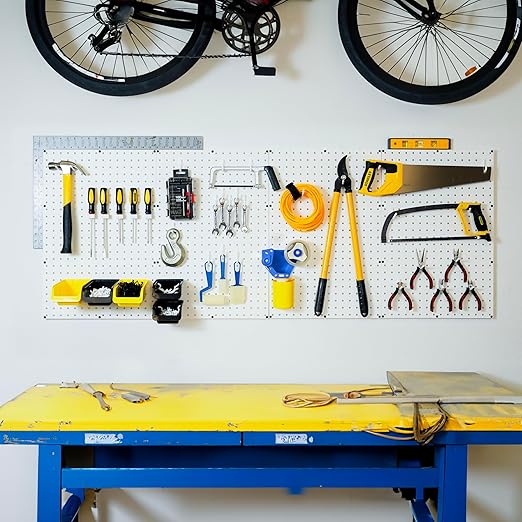WallPeg Pegboard Kit - 4 Each 24"x16" White Pegbaord Panels - Made in The USA