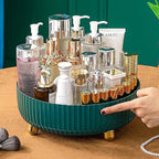 Anyoifax Makeup Perfume Organizer Tray 360 Degree Rotating Lazy Susan Skincare Lotion Organizer Spinning Cosmetics Storage fo