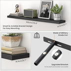 Heimlove Floating Shelves for Wall 40 Inch,Mounted Storage & Display Hanging Shelf with Invisible Brackets,for Bedroom,Living