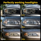 Headlight Restoration Kit,Headlight Restoration Wipes - 3-Step Cleaning System, Removes Yellowing & Oxidation, Restores Clari