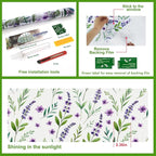 SOMWISE Frosted Glass Window Film, Heat Insulation, UV Block, Anti-Glare, One Way Privacy Tint, Static Cling for Home Bathroom Door, Renter Friendly, Day & Night Privacy