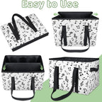 Reusable Grocery Bag, Foldable Large Shopping Tote Bag for Groceries Kitchen Picnic Car Trunk