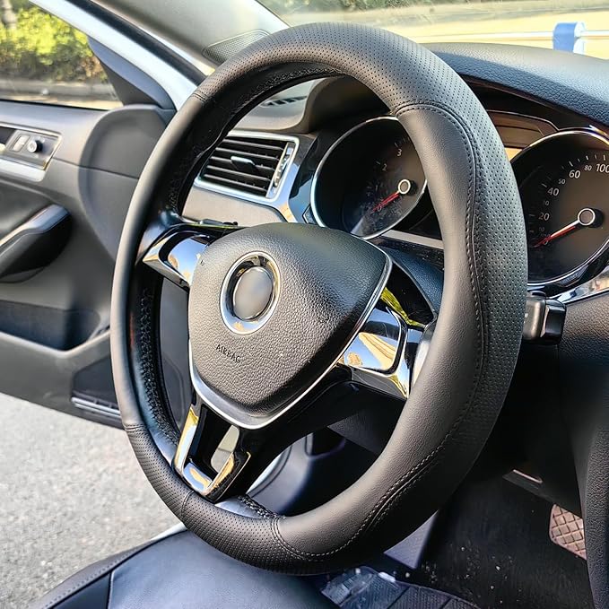 XHRING Car Steering Wheel Cover for Honda Civic Accord CRV HRV Pilot Passport Odyssey Element Insight Fit Ridgeline Clarity C