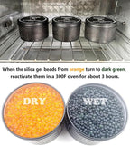 Gun Safe Dehumidifier 200g - Small Reusable Indicating Silica Gel Canister, Portable Moisture Absorber Prevents Corrosion