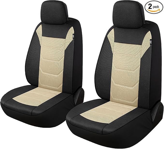 3D Air Mesh Car Seat Cover Front Sets Washable and Breathable Premium Cloth Automotive Vehicle Seat Covers for Cars Interior,