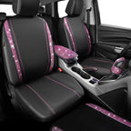 CAR PASS Bling Rhinestone Car Seat Covers Leather Shining Diamond Car Floor Mats Carpet with Anti-Slip Nibs Bling Diamonds Ca