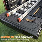 KUST Full Set Floor Mats for 2023-2026 Ford F250/F350/F450 Super Duty Crew Cab, 6.8FT Truck Bed Mat with Tailgate Liner All Weather F250 Accessories TPE Rubber Raised Edge