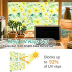 SOMWISE Frosted Glass Window Film, Heat Insulation, UV Block, Anti-Glare, One Way Privacy Tint, Static Cling for Home Bathroom Door, Renter Friendly, Day & Night Privacy