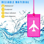 Sumind 50 Pcs Plastic Luggage Tags Assorted Name Identification Labels Flexible Suitcase Tags for Travel Baggage, 10 Colors (