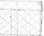 DII Chicken Wire Collection Farmhouse Vintage Wall Baskets, Medium Basket, White