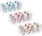 HBlife Clear Acrylic Kids Shoe Rack for Closet Organizers and Storage, Small Shoe Rack 4 Sections Toddler Baby Shoe Storage O