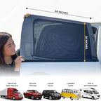 EcoNour Car Rear Window Screens (2 Pack) | Stretchable & Breathable Car Side Window Sun Shades for Sun Protection | Breathable Window Shades for Privacy Blackout | (XXL 48"x26")