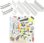 Peg Board Hooks for Hanging Tools Assortment – Tool Organization Accessories Kit – Organizer Set of 1 inch, 2 inch, 4 inch L 