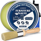 LANBEIDE Furniture Salve with Brush for Leather Wood, Polisher and Conditioner for Leather Couch and Furniture-Repair Salve 8