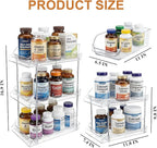 3-Tier Vitamin Storage Organizer, Organizer for Vitamin Bottles And Medicine Bottle, Vitamin Bottle Organizer for Countertop,