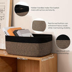 OIASKET Storage Baskets for Organizing 3 Pack, Woven Baskets for Shelves, Closet Organizer Bins Empty Gift Basket Toy Storage