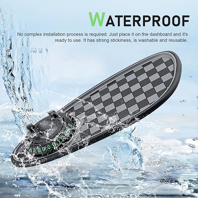 1 PC Car Anti-slip Mat, Multifunctional Dashboard Phone Holder, Dashboard Organizer Pad with Hidden Parking Number, Universal
