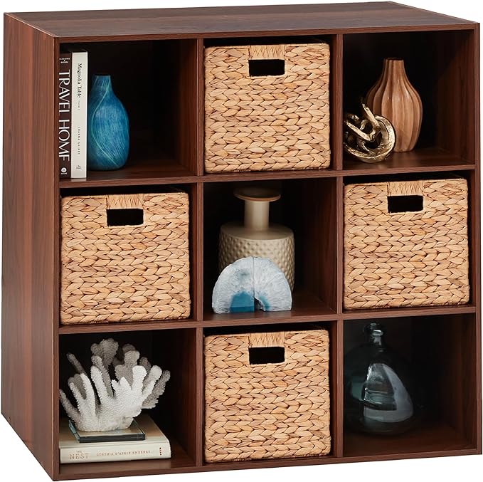 Best Choice Products 9-Cube Storage Organizer, 11in Shelf Opening, Bookcase, Display Shelf, Customizable w/ 3 Removable Back 