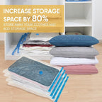 Roomimaster Vacuum Storage Bags, Vacuum Seal Space Saver Bags for Clothing, Travel Lugggage, Carry-on, Blankets, Comforters, 