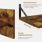 Floating Shelves for Wall,40" Wall Mounted Shelves Set of 2,Long Wood Floating Shelves,Hanging Wide Display & Storage Shelf w