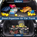 Deosk Trunk Organzier and Storage with 6 Big Pocket,Car Accessories for Women/Men 50L Waterproof Polyester for