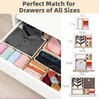 Criusia Drawer Organizer Clothes, 8 Pack Underwear Drawer Organizer, Foldable Cloth Storage Box Closet Organizers and Storage