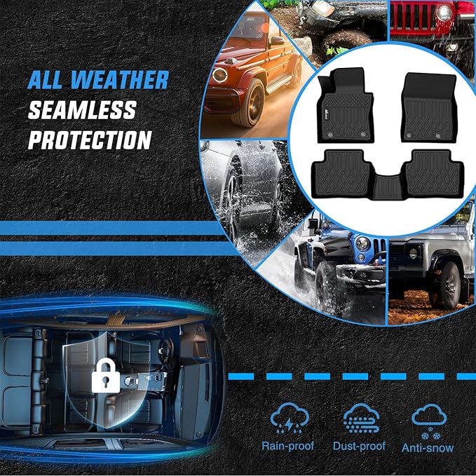 Nilight TPE Floor Mats for Mazda 3 (FWD Only) 2019 2020 2021 2022 2023 2024 2025 2026, All Weather Custom Fit Heavy Duty Floor Liners