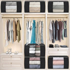 Fab totes 24 Gallons Clothes Storage, Foldable Thick Fabric Blanket Storage Bags, Containers for Organizing Bedroom, Closet, 