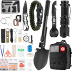 Gifts for Men Christmas - 118-in-1 Survival Kits - Military-Grade Survival Gear for Outdoor Adventures, Disaster Preparedness